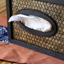 竹编纸巾盒
