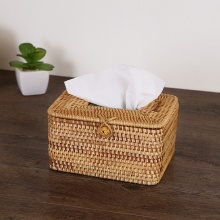 手工藤编纸巾盒餐巾盒