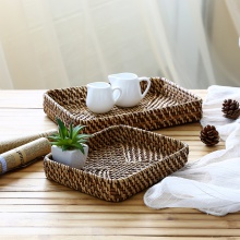 藤编茶具托盘收纳盒