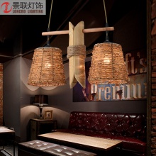 创意藤编中式餐厅吊灯